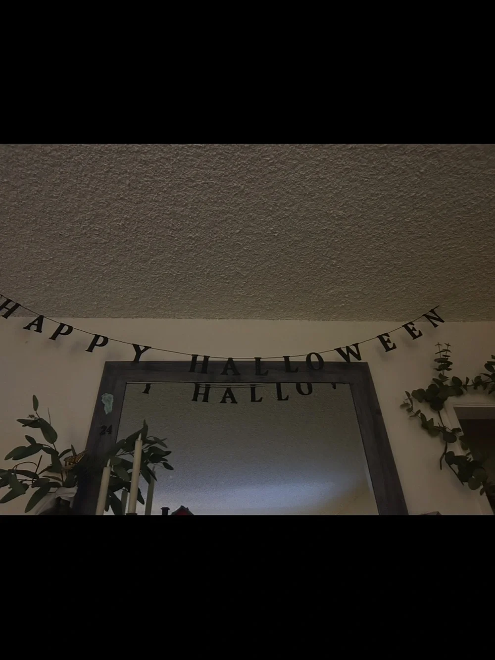 Black 'Happy Halloween' Garland Banner - Unbranded